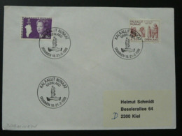 Slania Stamps Postmark Drammen On Cover Greenland 69867 - Postmarks