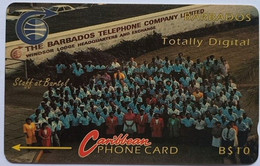 Barbados 3CBDA B$10 " Staff At Bartel - Old Logo " - Barbados (Barbuda)