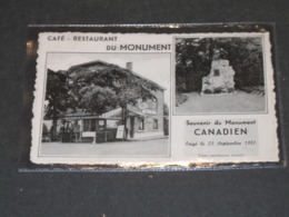 Delcampe - JALHAY - CAFE RESTAURANT DU MONUMENT - SOUVENIR DU MONUMENT CANADIEN ERIGE LE 23/9/1951 - Jalhay