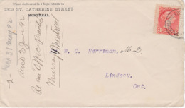 Delcampe - Canada 1892 3d Orange On Cover, - Postgeschichte