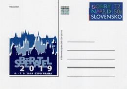 Slovakia - 2019 - International Stamp Fair Sberatel In Prague - Prepaid Postcard With Hologram - Ansichtskarten