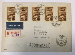 SSSR  RUSSIA   MOSCOW  PAR AVION R MAIL  MOSCOW   MOSCOU  RECOMMANDE - Cartas & Documentos