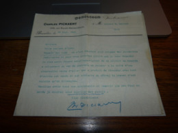 Document Commercial  Charles Pickaert Bruxelles 1900 - 1900 – 1949