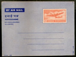 India 20p Aeroplane Postal Stationary Aerogramme MINT # 16500 - Aerogrammi