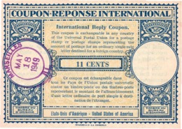 COUPON-REPONSE INTERNATIONAL USA Type Londres Obliteration Lilas "MARSEILLES ILL.18/5/49" / 11 Cents. TB - Coupons-réponse