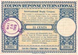 COUPON-REPONSE INTERNATIONAL USA Type Londres Obliteration Lilas "MARSEILLES ILL.18/5/49" / 11 Cents. TB - Cupón-respuesta
