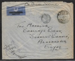 1943 GB-EGYPT OAS Censored Envelope Cds EGYPT POSTAGE PREPAID To ALEXANDRIA. Middle East Forces - Poststempel