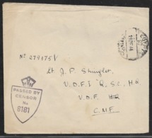 1944 19.Dec - GB-EGYPT  Censored Envelope Cds EGYPT POSTAGE PREPAID. Middle East Forces - Marcofilia