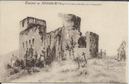 CP 88 - Eglise De Mandray Incendiée Par Les Bavarois 28 Aout 1914 - Otros Municipios