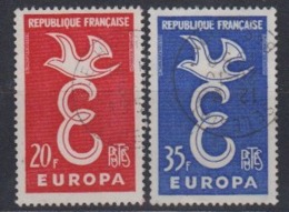 Europa Cept 1958 France 2v Used (44627A) - 1958