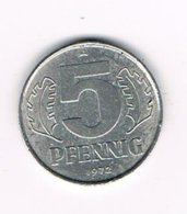 //  D.D.R. 5 PFENNIG  1972 A - 5 Pfennig
