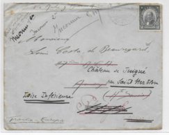 1926 - CHILE - ENVELOPPE De SANTIAGO Avec CACHET MARITIME => ANNECY Puis PLUSIEURS REEXPEDITIONS ! - Chili