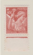 FRANCE 1944: Le Y&T 652 Neuf**, BDF, Variété 'Le 1 Et Le 0 Cassés En Leur Milieu' - Used Stamps