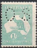 Australia 1915 Official Perf.OS, Wmk AU4, Perf.12, MLH, Kangaroo - Ungebraucht