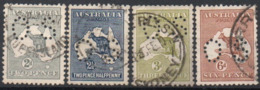 Australia 1915 Official Perf.OS, Wmk AU4, Perf.12, Used, Kangaroo - Mint Stamps