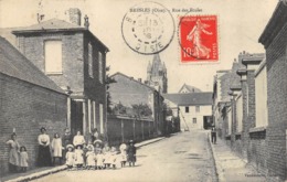 CPA 60 BRESLES RUE DES ECOLES 1908 - Andere & Zonder Classificatie