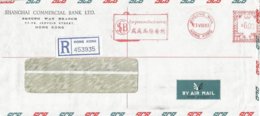 Hong Kong 1983 Sheung Wan Meter Universal “Automax” U210 Bank Slogan Registered Cover - Briefe U. Dokumente