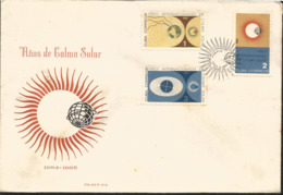 V) 1965 CARIBBEAN, INTERNATIONAL QUIET SUN YEAR, MAGNETIC POLE, SUN, EARTH’S, WITH SLOGAN CANCELATION IN BLACK, FDC - Brieven En Documenten