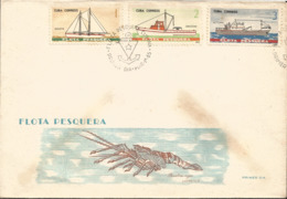 V) 1965 CARIBBEAN, FISHING FLEET, SCHOONER, OMICRON, VICTORIA, WITH SLOGAN CANCELATION IN BLACK, FDC - Storia Postale