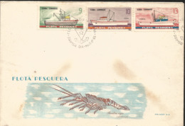 V) 1965 CARIBBEAN, FISHING FLEET, CARDENAS, SIGMA, LAMBDA, WITH SLOGAN CANCELATION IN BLACK, FDC - Covers & Documents