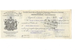 LETTRE DE CHANGE ILLUSTREE -SOC DES FILATURES ,CORDERIES ET TISSAGES D'ANGERS -ANNEE 1911 - Bills Of Exchange