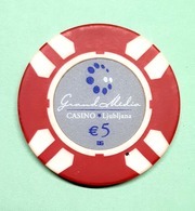 TOKEN JETON SLOVENIA  ( Casino Ljubljana 5 Eur) - Casino