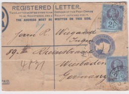 Great Britain-1899 QV Uprated 2d Blue Registered Letter H&G 29 London Cover - Cartas & Documentos