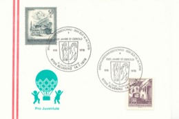 ÖSTERREICH 1978 6700 BLUDENZ Briefmarken Werbeschau - BSV-ZLD 14.-16.7.1978 1000 Jahre St. Gerold 978 - 1978 - Maschinenstempel (EMA)