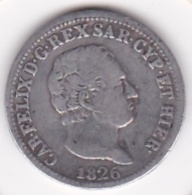 Sardaigne / Sardegna. 50 Centesimi 1826 L (Torino) Carlo Felice , En Argent - Piemonte-Sardegna, Savoia Italiana