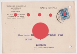 AUVELAIS ( Sambreville ) FEUTRERIE NOUVELLE 1934 Carte Correspondance - Sambreville