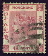 HONG KONG  香港 1862 48c Red Queen Victoria - HK 6 USED - ...-1862 Vorphilatelie
