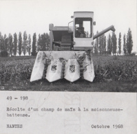 Agriculture - Matériel Agricole Moissonneuse-batteuse - Photographie - Maine Et Loire 49 - Lot De 5 Photos - Tractors