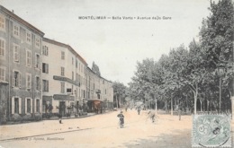 Montélimar - Hôtel-Restaurant La Salle Verte, Avenue De La Gare - Librairie Baume - Carte Colorisée - Montelimar