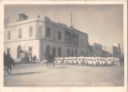 09538 "BENGASI-LIBIA-11/11/1913 - FILAMENTO SCARI FRONTE PAL. GOVERNO CIRENAICA - FOTO CHIARAMONTE" ORIG. - Africa