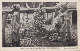 Nlles Hebrides Tanaa Carrying Bananas Indigenes Nus - Vanuatu
