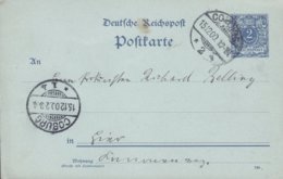 Deutsche Reichspost Postal Stationery Ganzsache Entier (799) 2 Pf. Ziffer COBURG 1900 COBURG (Arr. Cds.) (2 Scans) - Postcards