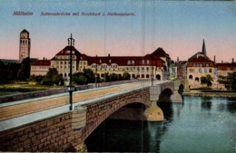 ALLEMAGNE  MULHEIM  SCHLOSSBRUCKE MIT STADTBAD U. RATHAUSTURM - Mülheim A. D. Ruhr