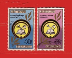 (Us3) ) BURUNDI ° 1981 - Congrès Du Parti UPRONA . Yvert. 842-843.  Usato - Used Stamps