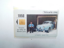 Carte Téléphone Privée , 5U , Auto Renault Dauphine , Sous Blister Ouvert , 25 000 Ex - Privadas