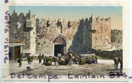 - Palestine - Belle Carte Ancienne Jérusalem, Porte De  Damasco, Dromadaire, Animatio, Non écrite, TTBE, Scans.. - Palästina