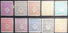 FRANCE Y&T N°620 à 629 Arc De Triomphe De L'Etoile Neuf** MNH - 1944-45 Triumphbogen