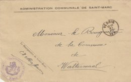 Administration Communale De Saint-Marc -départ Vedrin 21/12/18 - Fortune Cancels (1919)