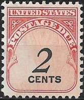 USA 1959 Postage Due - 2c Red MH - Taxe Sur Le Port