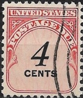 USA 1959 Postage Due - 4c Red FU - Segnatasse