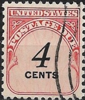 USA 1959 Postage Due - 4c Red FU - Strafport