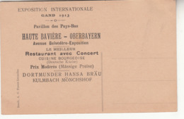 Belgique - FOR - Gand - Exposition 1913 - Oberbayern - Le Meilleur Restaurant Avec Concert - Gent