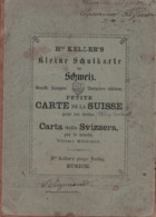 Karte Von Der Schweiz Für Schulen - Petite Carte De La Suisse Pour Les écoles - 1857 -  Sur Tissu - Mapas Topográficas