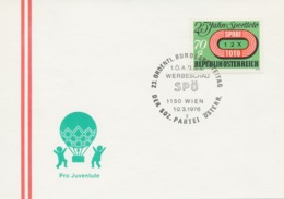 ÖSTERREICH 1976, SST 1150 WIEN 23. Ordentliche Bundesparteitag Der Soz. Partei Österr. 1976 - Macchine Per Obliterare (EMA)