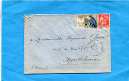 ERINNOPHILIE--lettre Cad 1936-sur Tp 50c Paix +timbre "antituberculeux 1935" **oblitéré-**infirmière+1 Au Dos - Briefe U. Dokumente