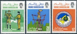 Brunei 1985 S#330-332 National Scout Jamboree MNH - Brunei (1984-...)